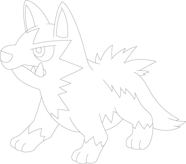 Poochyena coloring page image