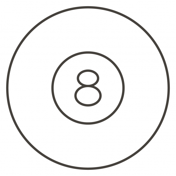 Pool 8 Ball coloring page image