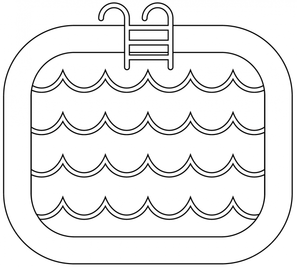 Pool coloring page image