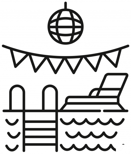 Pool Party coloring page image