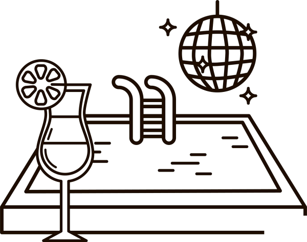 Pool Party coloring page image