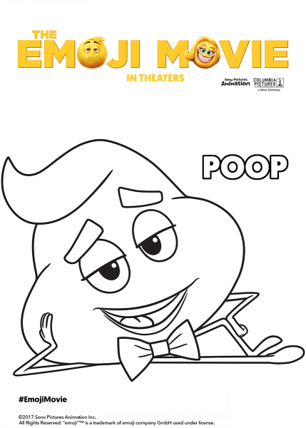 Poop coloring page image