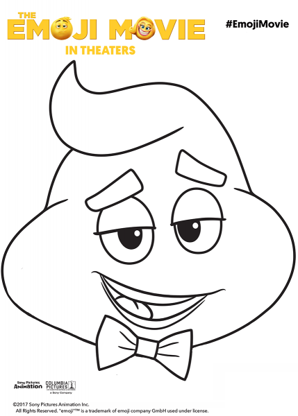 Poop Emoji coloring page image