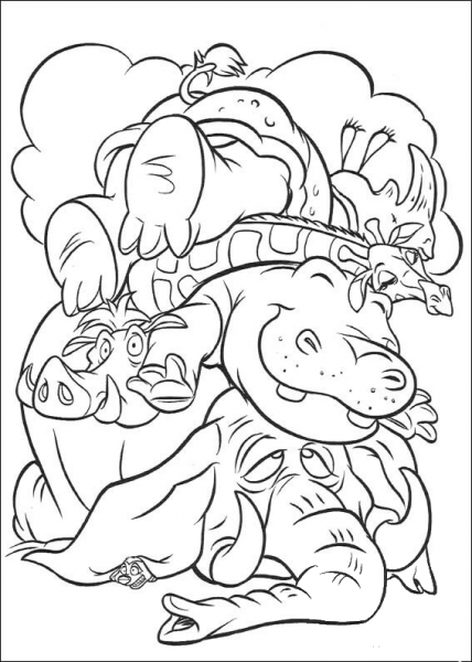 Poor Elephant  coloring page image