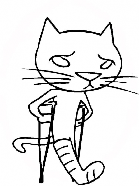 Poor Kittie  coloring page image