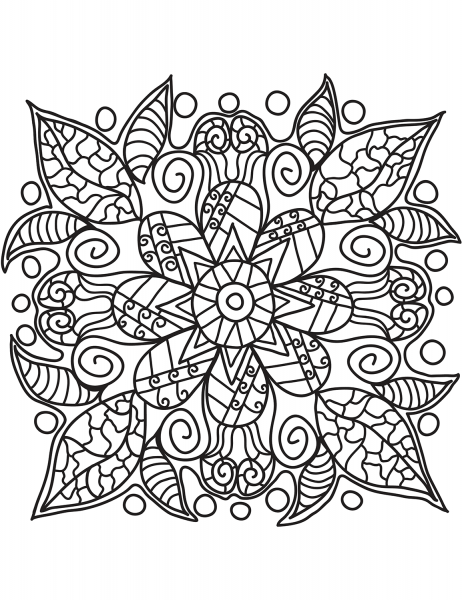 Pop Art Flower coloring page image