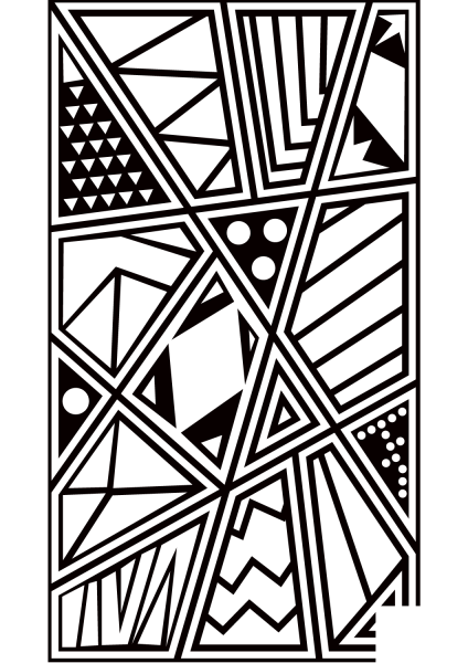 Pop Art Pattern coloring page image