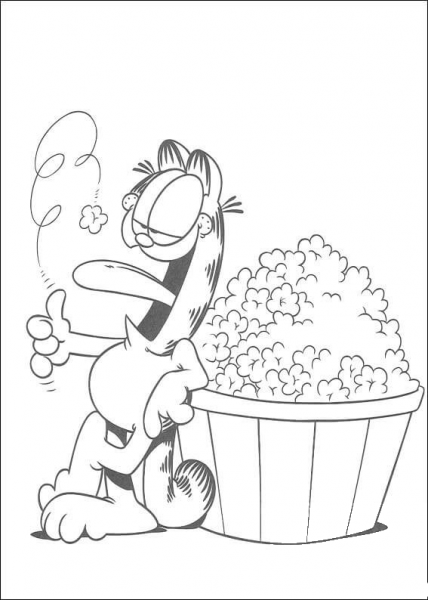 Popcorn coloring page image