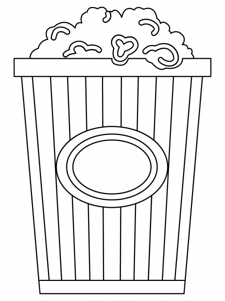 Popcorn coloring page image