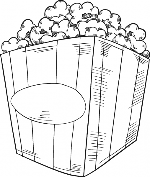Popcorn coloring page image