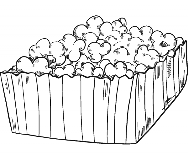 Popcorn coloring page image