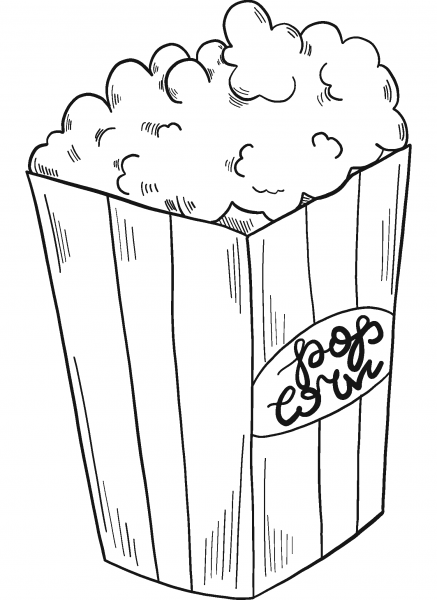Popcorn coloring page image