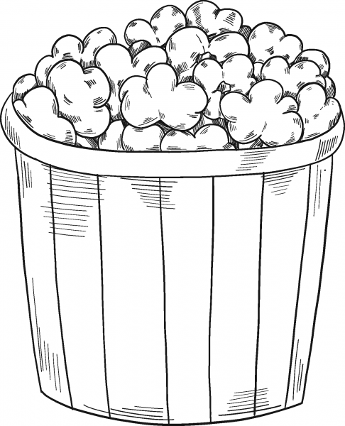 Popcorn coloring page image