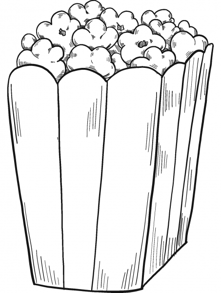 Popcorn coloring page image
