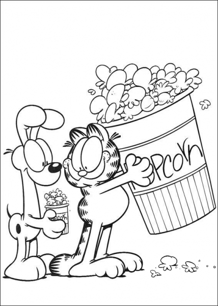 Popcorn  coloring page image