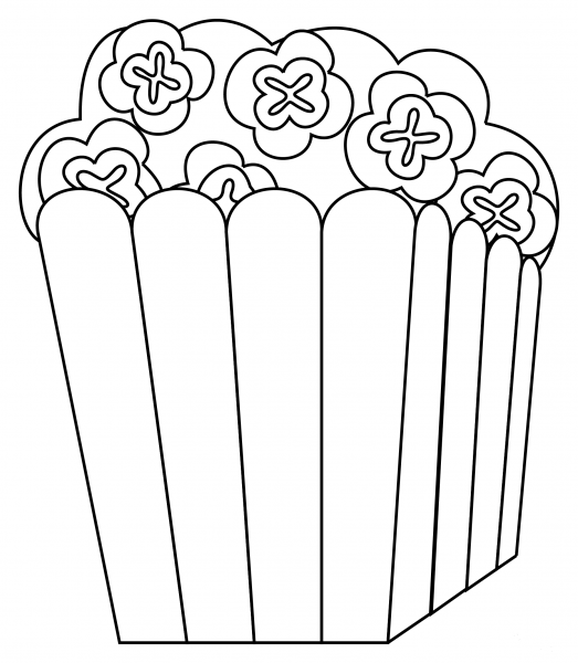 Popcorn coloring page image