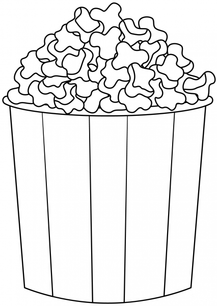 Popcorn coloring page image