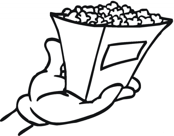 Popcorn coloring page image