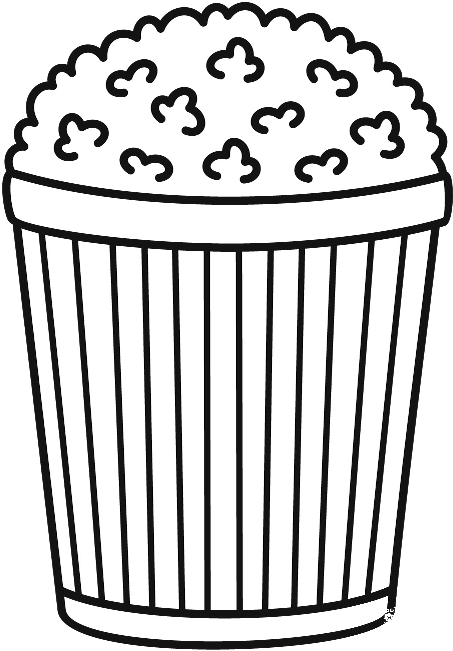 Popcorn coloring page - ColouringPages