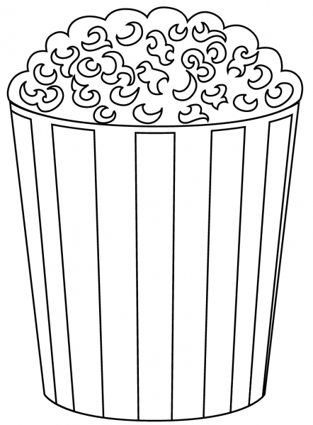 Popcorn coloring page image