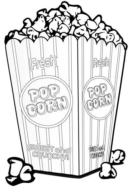 Popcorn coloring page image