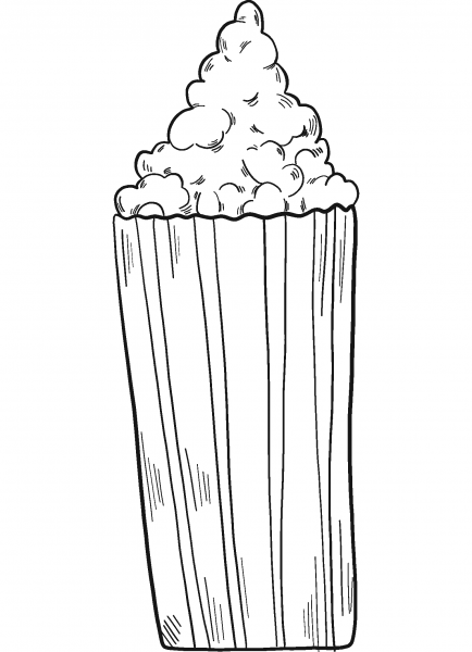 Popcorn coloring page image