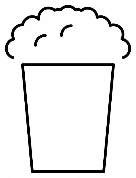 Popcorn Emoji coloring page image