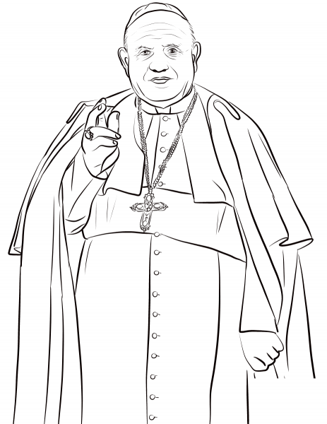 Pope Saint John XXIII coloring page image