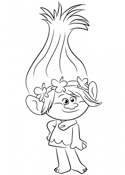 Poppy coloring page image