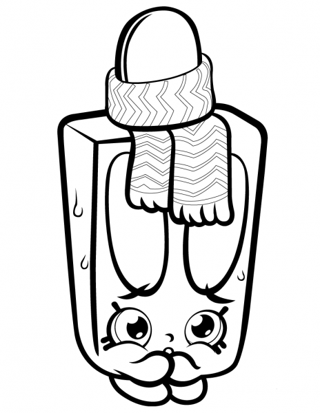 Popsi Cool Shopkin coloring page image