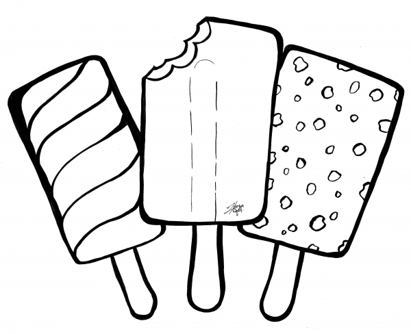 Popsicle coloring page image