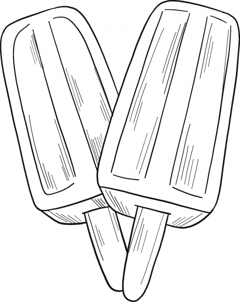 Popsicle coloring page image