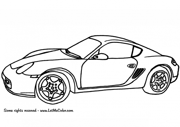 Porsche Cayman coloring page image