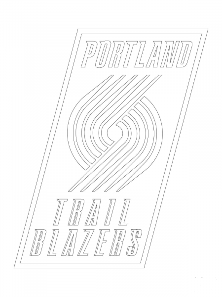 Portland Trail Blazers Logo  coloring page image