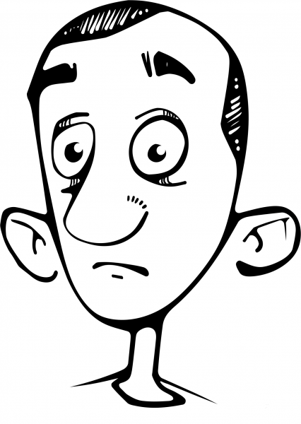 Portrait of boy coloring page image