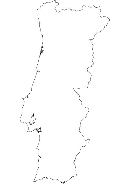 Portugal Outline Map coloring page image