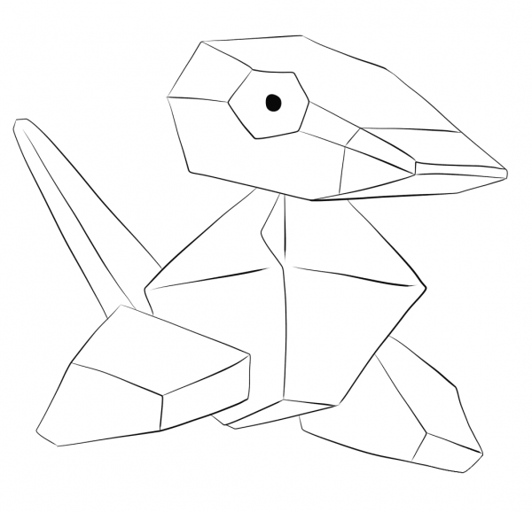 Porygon coloring page image