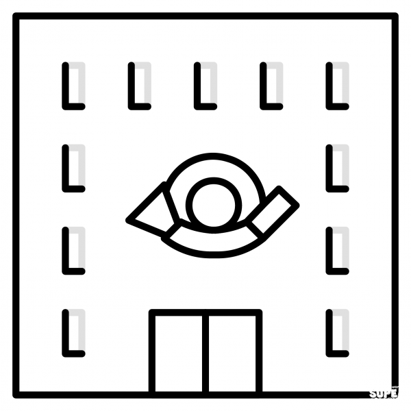 Post Office Emoji coloring page image