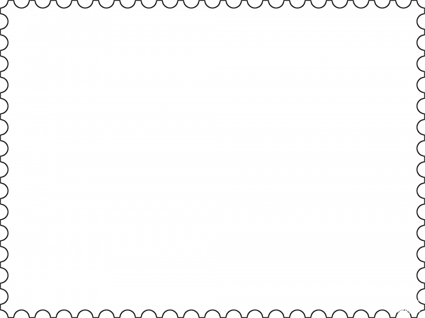 Postage Stamp Outline coloring page image