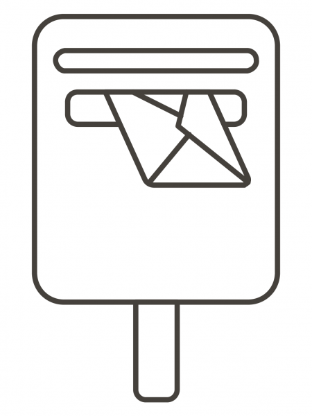 Postbox coloring page image