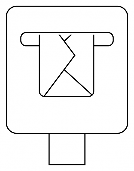 Postbox Emoji coloring page image