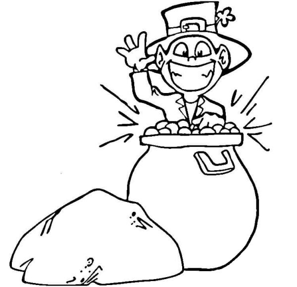 Pot of Gold  coloring page image