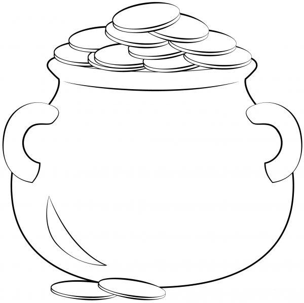 Pot of Gold coloring page image