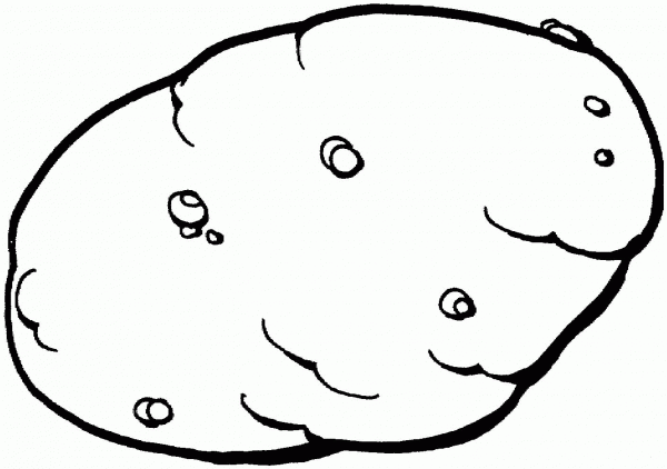Potato coloring page image