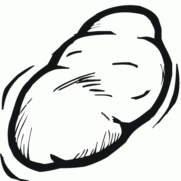 Potato coloring page image
