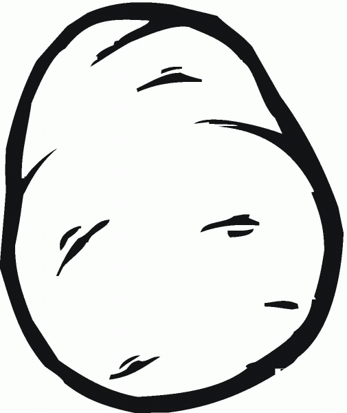 Potato coloring page image