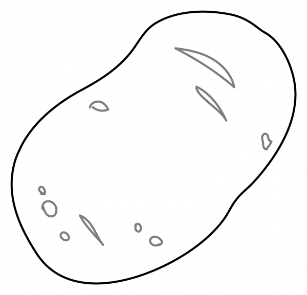 Potato Emoji coloring page image