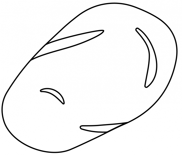 Potato Emoji coloring page image