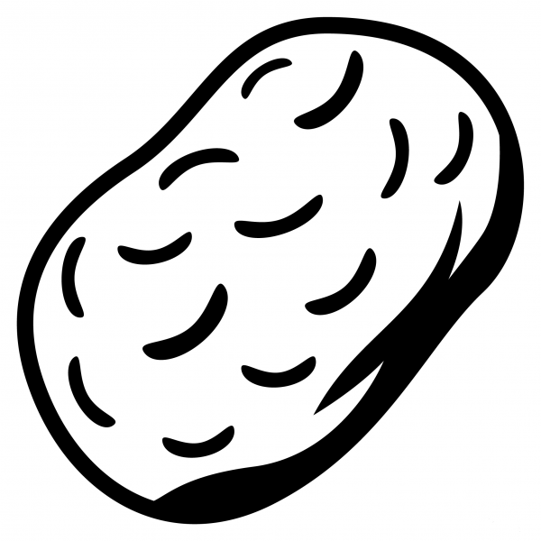 Potato Emoji coloring page image
