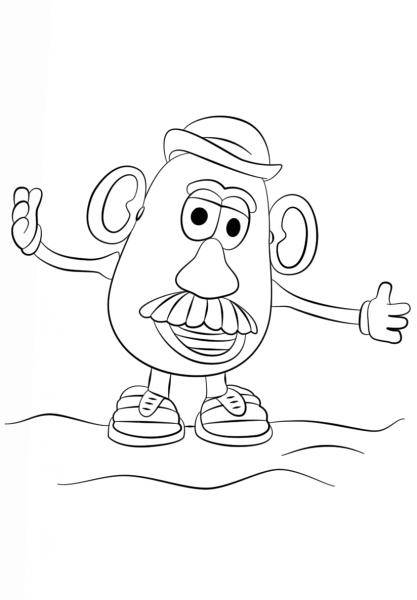 Potato Head coloring page image